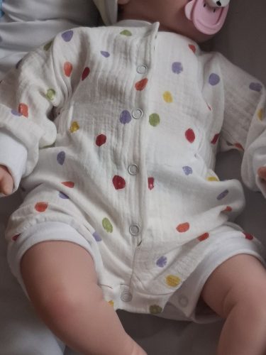 BébiNett - Emst baba body napozó hosszú ujjú pöttös