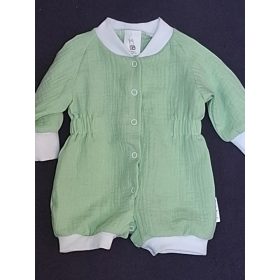   BébiNett - Bergen baba body és napozó hosszú ujjú pisztácia