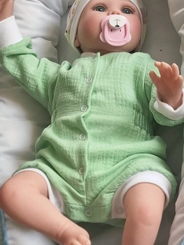 BébiNett - Bergen baba body és napozó hosszú ujjú pisztácia