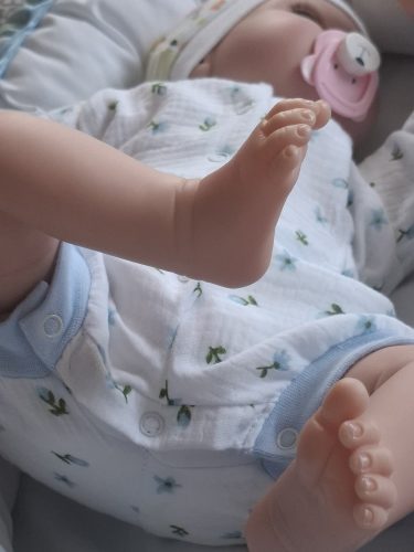 BébiNett -Auricho baba body napozó apró mintás kék hosszú ujjú