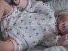 BébiNett -Tilburg baba body napozó apró mintás rózsaszín hosszú ujjú