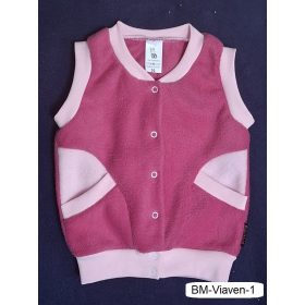 BébiNett - Viaven baba mellény polárból ujjatlan eper