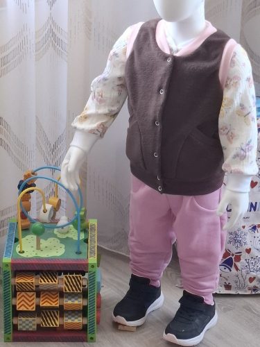 BébiNett - Glane baba mellény polárból ujjatlan barna