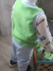 BébiNett - Epen baba mellény polárból ujjatlan benetton zöld-kék