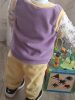 BébiNett - Eindt baba mellény polárból ujjatlan lila-sárga