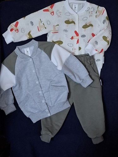 BébiNett - Arcen 2 részes baba együttes és szett keki színű