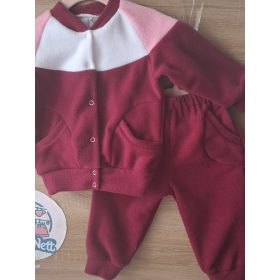   BébiNett - Ewijk 2 részes együttes és szett  bordó polárból