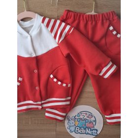   BébiNett - Raalte 2 részes baba együttes és szett piros-csíkos
