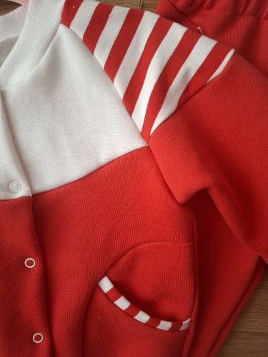 BébiNett - Raalte 2 részes baba együttes és szett piros-csíkos