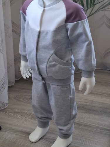 BébiNett - Heeze 2 részes baba együttes és szett szürke-lila