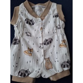 BébiNett - Utrecht baba napozó ujjatlan macis mintával
