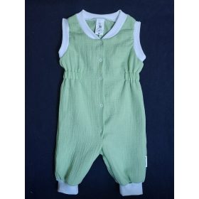   BébiNett - Stiens baba napozó ujjatlan térdnadrágos pisztácia