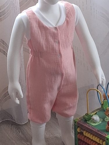BébiNett - Dokkum baba napozó ujjatlan térdnadrágos rózsaszín