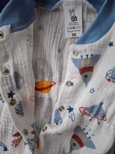 BébiNett - Gortel baba body napozó rakétás rövid ujjú