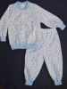 BébiNett - Grauw baba pizsama pamutszövet kék szivárványos