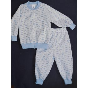   BébiNett - Grauw baba pizsama pamutszövet kék szivárványos