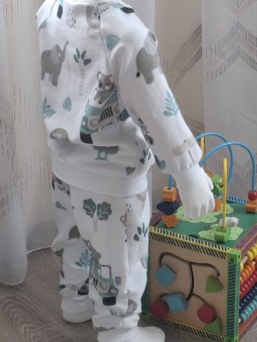 BébiNett - Monster baba pizsama pamut flanel szafaris