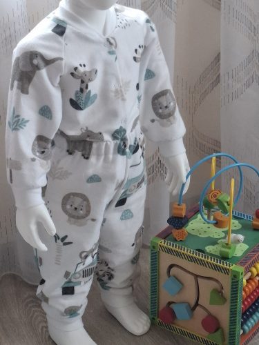 BébiNett - Monster baba pizsama pamut flanel szafaris