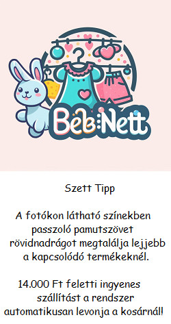 BébiNett - Jisp elől patentos baba póló zöld rövid ujjú