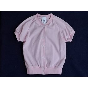   BébiNett - Neck elől patentos baba póló rózsaszín rövid ujjú
