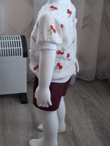 Bébinett - Heiloo baba póló kising cseresznyés rövid ujjal