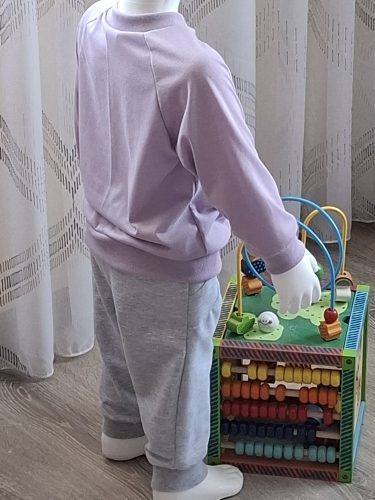 BébiNett - Almere baba póló elől patentos hosszú ujjú világoslila