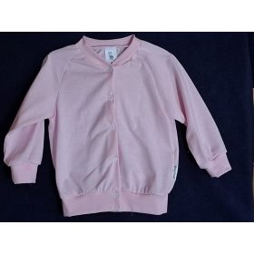   BébiNett - Ommen baba póló elől patentos hosszú ujjú rózsaszín