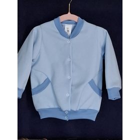   BébiNett - Velp baba pulóver elől patentos zsebbel középkék