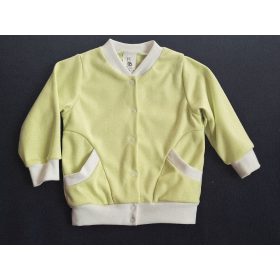 BébiNett - Opwijk baba pulóver elől patentos banánzöld