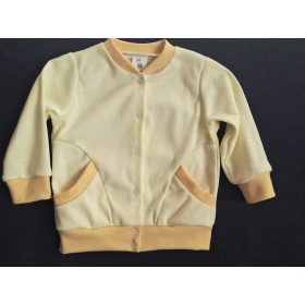   BébiNett - Bree baba pulóver alkalmi elől patentos vajsárga