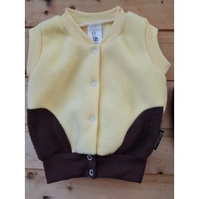 BébiNett - Mill baba mellény polár ujjatlan sárga-barna