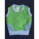 BébiNett - Pey baba mellény polár ujjatlan benetton zöld-kék