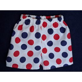   Bébinett - Rood-Blauw Shorts baba rövidnadrág pamutszövet piros-kék (80-92)