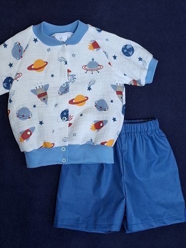 BébiNett - Heide Denimblauw baba rövidnadrág farmerkék