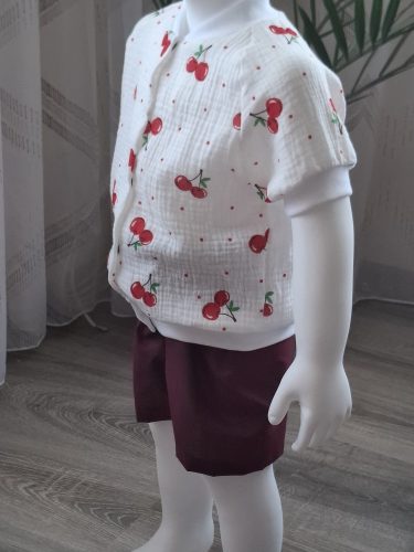 BébiNett - Peer Donkerrood baba rövidnadrág bordó