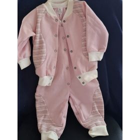   BébiNett - Kampen 2 részes baba együttes és szett mellényes nadrággal rózsaszín-csíkos