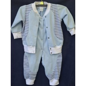   BébiNett - Thorn részes baba együttes és szett mellényes nadrággal kék csíkos