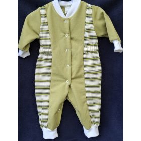 BébiNett - Dulven baba rugdalózó borsó zöld csíkos