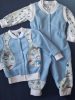 BébiNett - Erica 2 részes baba együttes mellényes nadrággal kék hóemberes