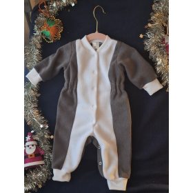 BébiNett - Woold baba rugdalózó polár világosszürke