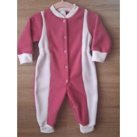 BébiNett - Joppe baba rugdalózó polár, eper színű