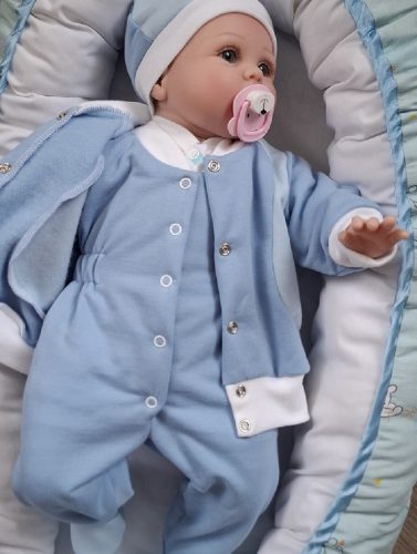 BébiNett - Grave 3 részes újszülött baba együttes és szett középkék