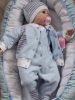 BébiNett - Neft 3 részes újszülött baba együttes és szett  kék csíkos