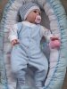 BébiNett - Neft 3 részes újszülött baba együttes és szett  kék csíkos