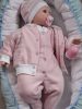BébiNett - Eefde 3 részes újszülött baba együttes és szett rózsaszín csíkos