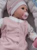 BébiNett - Eefde 3 részes újszülött baba együttes és szett rózsaszín csíkos