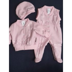   BébiNett - Haps 3 részes újszülött baba együttes és szett rózsaszín