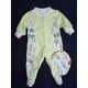 BébiNett - Freren baba rugdalózó sapkával banánzöld