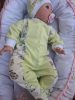 BébiNett - Freren baba rugdalózó sapkával banánzöld