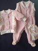 BébiNett - Haler 3 részes újszülött baba együttes és szett rózsaszín